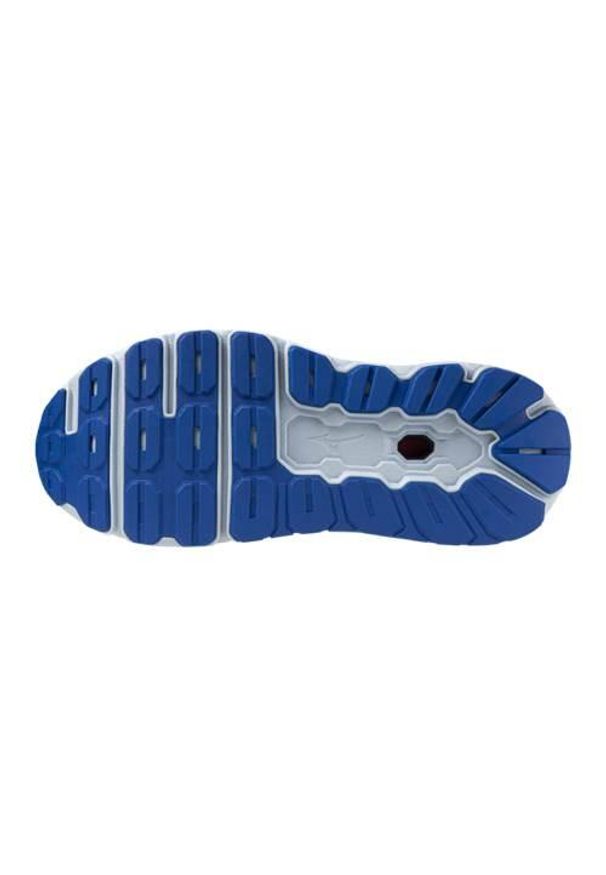 Buty do biegania męskie Mizuno Wave Horizon 7. Kolor: biały, wielokolorowy, niebieski. Materiał: materiał, syntetyk. Szerokość cholewki: normalna. Model: Mizuno Wave