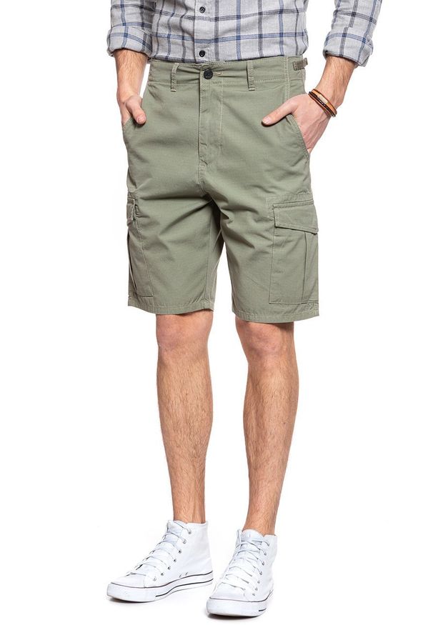 Lee - SPODENKI LEE FATIGUE SHORT LICHEN GREEN L73BCJ82 112120334. Materiał: materiał