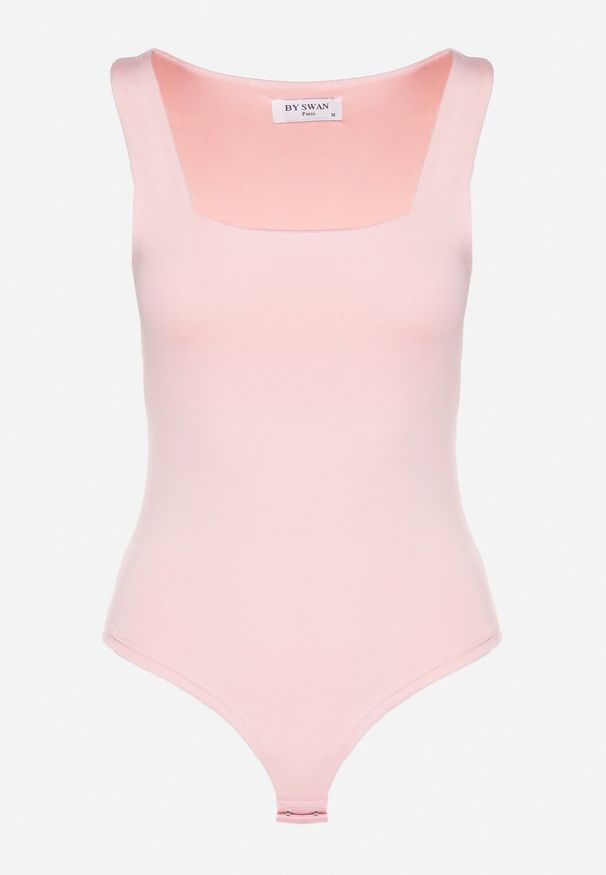 Born2be - Różowe Body Hyrmime. Typ kołnierza: dekolt kwadratowy. Kolor: różowy. Materiał: jeans, dzianina. Długość rękawa: bez rękawów. Sezon: lato. Styl: klasyczny