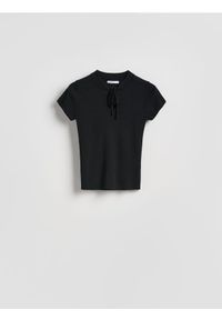 Reserved - Bluza z wiskozą - czarny. Kolor: czarny. Materiał: wiskoza #1