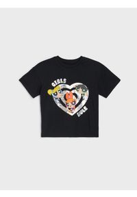 Sinsay - Bawełniana koszulka z nadrukiem Powerpuff Girls - czarny. Kolor: czarny. Materiał: bawełna. Wzór: nadruk #1