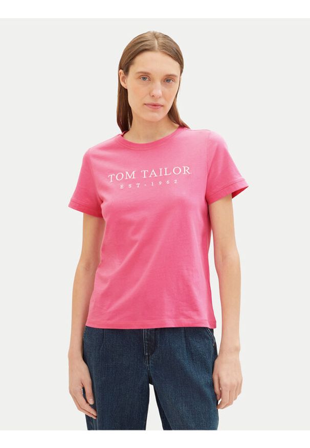 Tom Tailor T-Shirt 1041288 Różowy Regular Fit. Kolor: różowy. Materiał: bawełna