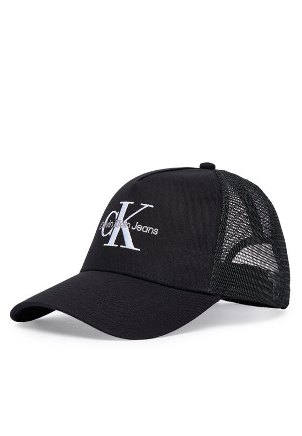 Calvin Klein Jeans Czapka z daszkiem Monologo LV04G5065G Czarny. Kolor: czarny. Materiał: bawełna