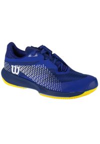 Buty do tenisa męskie Wilson Kaos Swift 1.5. Kolor: niebieski. Materiał: materiał, syntetyk. Szerokość cholewki: normalna. Sport: tenis