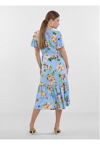 YAS Sukienka codzienna 26029672 Niebieski Regular Fit. Okazja: na co dzień. Kolor: niebieski. Materiał: wiskoza. Typ sukienki: proste. Styl: casual #5
