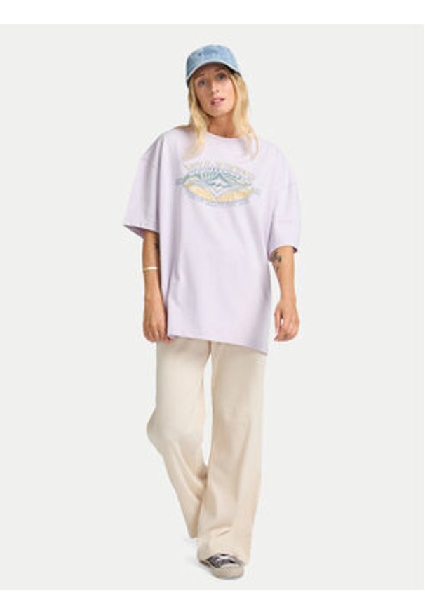 Billabong T-Shirt Quality Surf EBJZT00504 Fioletowy Loose Fit. Kolor: fioletowy. Materiał: bawełna