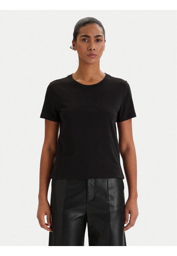 Armani Exchange T-Shirt XW001459 AF10356 UC001 Czarny Regular Fit. Kolor: czarny. Materiał: bawełna