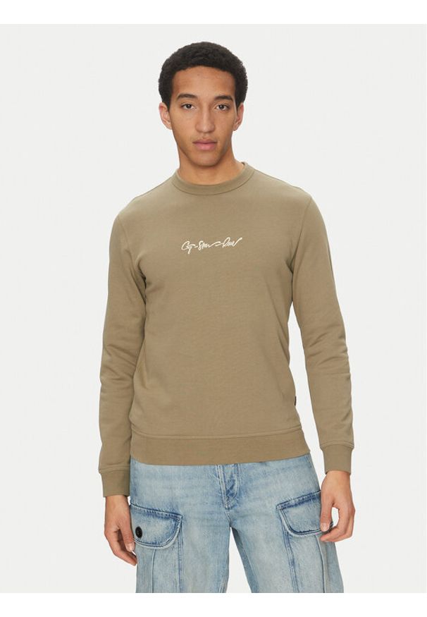 G-Star RAW - G-Star Raw Bluza G-Script D26407-D257 6057 Khaki Regular Fit. Kolor: brązowy. Materiał: bawełna