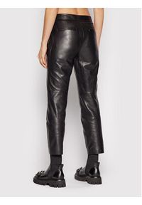Karl Lagerfeld - KARL LAGERFELD Spodnie skórzane 216W1901 Czarny Slim Fit. Kolor: czarny. Materiał: skóra #4