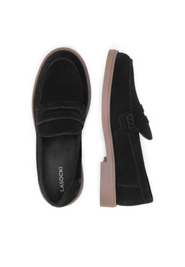 Lasocki Mokasyny WI16-POLO-03 Czarny. Kolor: czarny. Materiał: zamsz, skóra