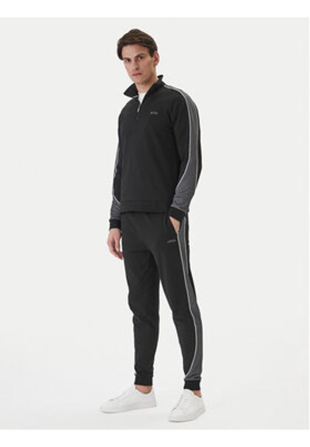 BOSS Bluza 50554780 Czarny Regular Fit. Kolor: czarny. Materiał: syntetyk