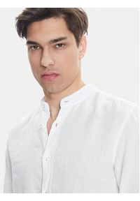 BOSS Koszula 50537369 Biały Regular Fit. Kolor: biały. Materiał: len