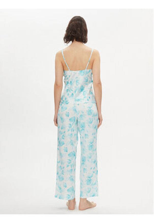 Lauren Ralph Lauren Piżama ILN72318 Niebieski Regular Fit. Kolor: niebieski. Materiał: bawełna