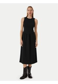Calvin Klein Sukienka codzienna LV044G207G Czarny Regular Fit. Okazja: na co dzień. Kolor: czarny. Materiał: syntetyk. Typ sukienki: proste. Styl: casual #1