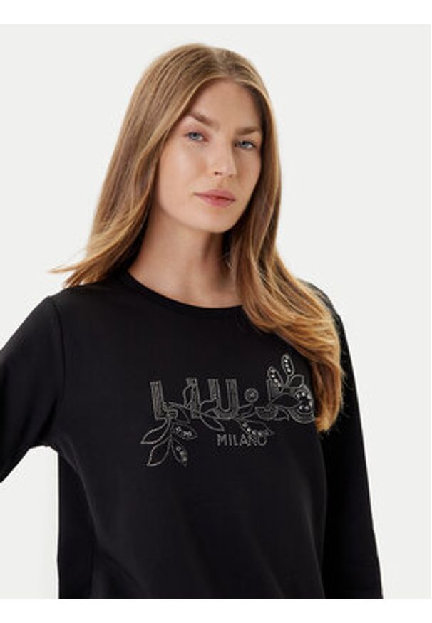 Liu Jo Sport Bluza TF5196 FS090 Czarny Regular Fit. Kolor: czarny. Materiał: bawełna. Styl: sportowy