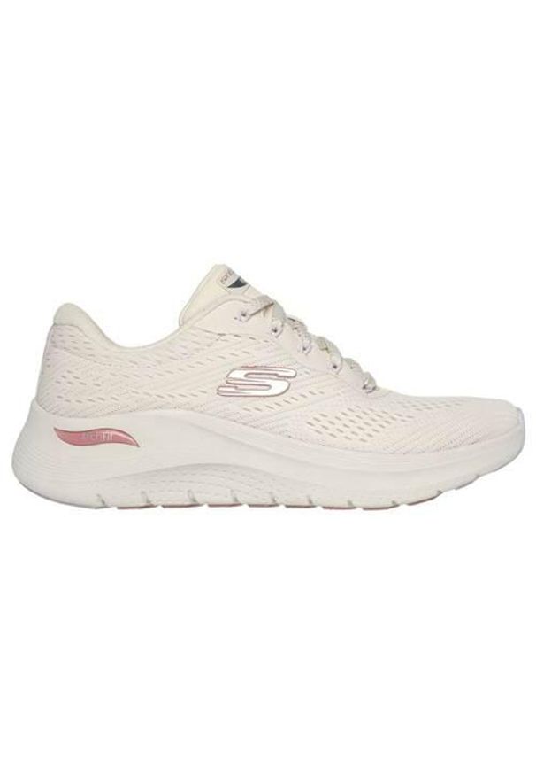 skechers - Buty do chodzenia damskie Skechers Arch Fit 2.0 Big League. Kolor: biały. Materiał: tkanina. Szerokość cholewki: normalna. Model: Skechers Sport. Sport: turystyka piesza