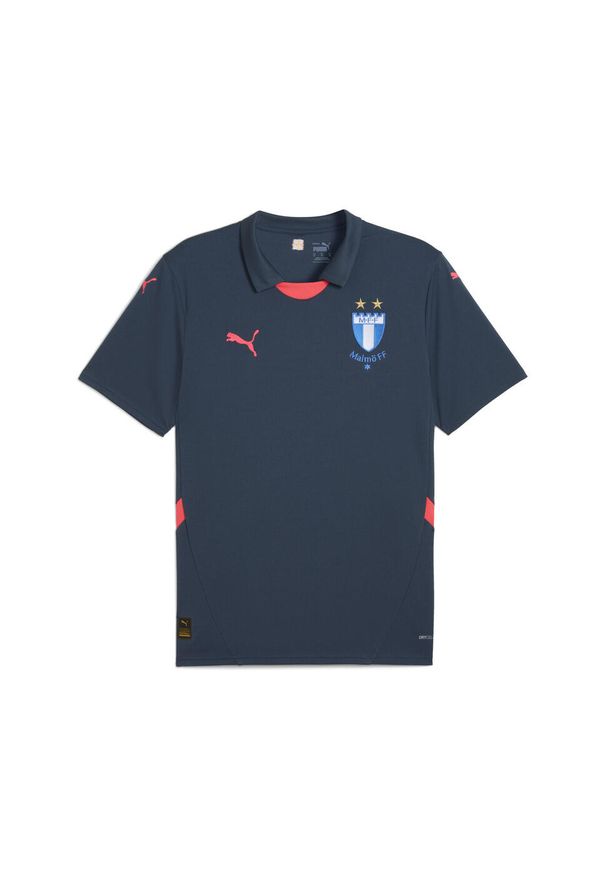 Puma - Męska koszulka wyjazdowa Malmö FF PUMA Dark Night Fire Orchid Blue Red. Kolor: czerwony, wielokolorowy, niebieski