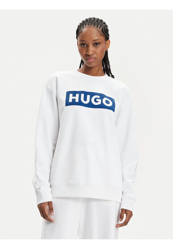 Hugo Bluza Classic 50515817 Biały Relaxed Fit. Kolor: biały. Materiał: bawełna