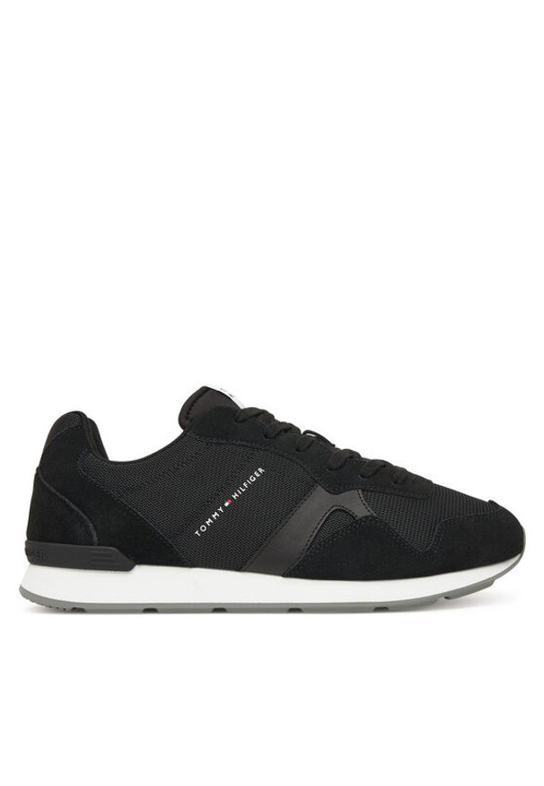 TOMMY HILFIGER - Tommy Hilfiger Sneakersy Runner Icon Mix FM0FM05679 Czarny. Kolor: czarny. Materiał: skóra, zamsz