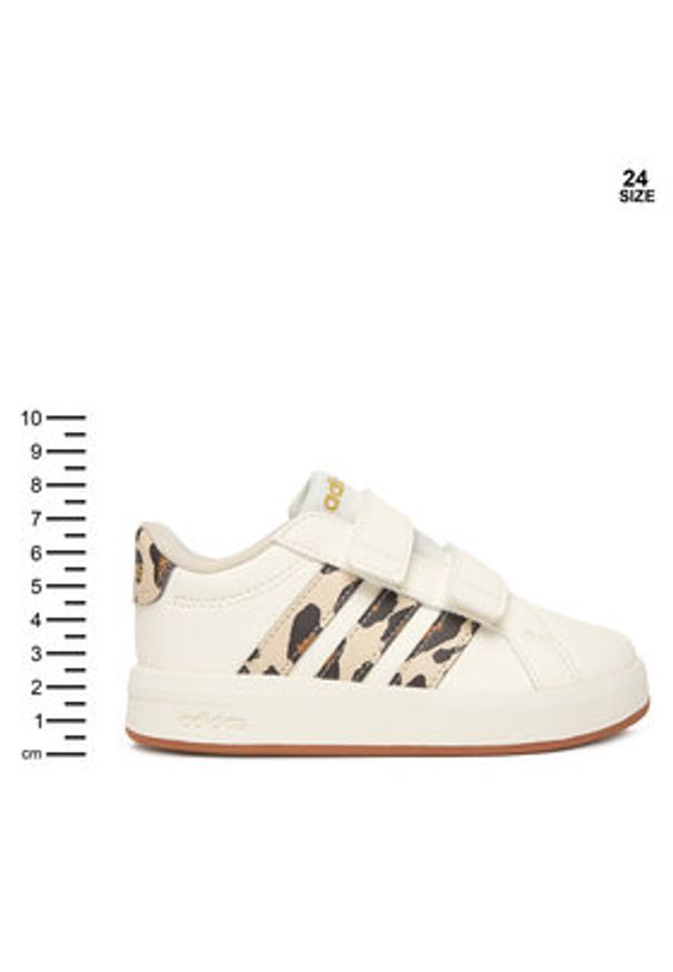 Adidas - adidas Sneakersy Grand Court 3.0 KJ4831 Biały. Kolor: biały. Materiał: skóra