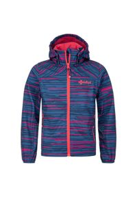 Dziewczęca kurtka softshell Kilpi RAVIA-JG. Kolor: czerwony, wielokolorowy, niebieski. Materiał: softshell