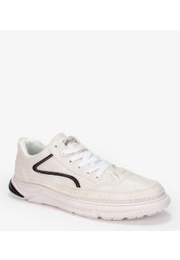 Casu - Białe buty sportowe sznurowane casu 21a5/w. Kolor: biały