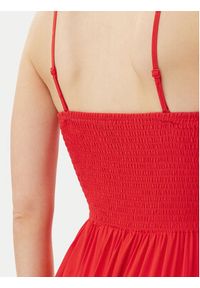 Vero Moda Sukienka letnia Easy 10328766 Czerwony Regular Fit. Kolor: czerwony. Materiał: wiskoza. Sezon: lato #5