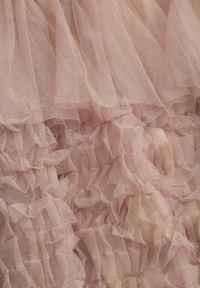 Born2be - Ciemnobeżowa Rozkloszowana Spódnica z Falbankami Warda. Kolor: beżowy. Wzór: aplikacja #4