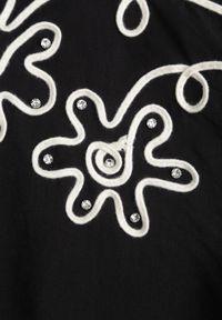 Renee - Czarna Wiskozowa Koszula Nietoperz z Regulowanymi Rękawami i Haftem Drenesh. Kolor: czarny. Materiał: wiskoza. Wzór: haft. Styl: boho #6