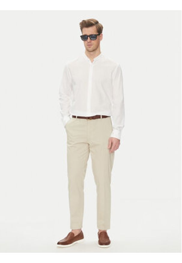 BOSS Koszula H-Joe-Standup-252 50539209 Biały Regular Fit. Kolor: biały. Materiał: bawełna