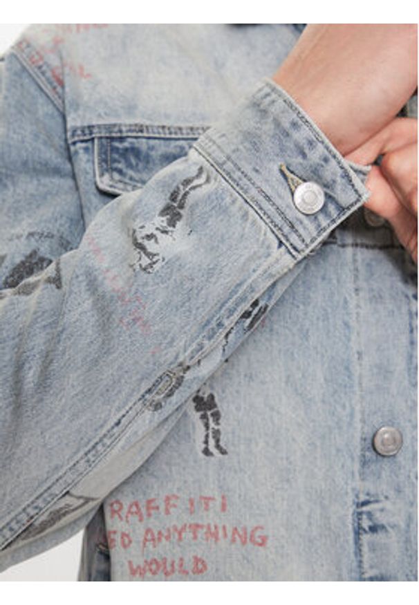 Guess Kurtka jeansowa M3YXN6 D4YO0 Niebieski Regular Fit. Kolor: niebieski. Materiał: bawełna