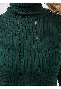 Pepe Jeans Sweter "Bella" | PL701888 | Bella | Kobieta | Zielony. Typ kołnierza: golf. Kolor: zielony. Materiał: bawełna, wiskoza. Wzór: ażurowy, aplikacja #5