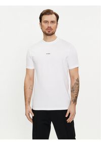 Karl Lagerfeld - KARL LAGERFELD T-Shirt 755057 542221 Biały Regular Fit. Typ kołnierza: dekolt w karo. Kolor: biały. Materiał: bawełna #1