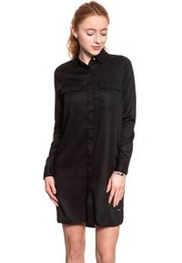 Wrangler - DAMSKA SUKIENKA WRANGLER LS UTILITY DRESS BLACK W9063LR01. Kolor: czarny. Materiał: jeans #5