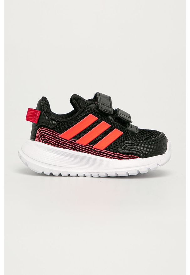 Adidas - adidas - Buty dziecięce Tensaur Run I. Nosek buta: okrągły. Zapięcie: rzepy. Kolor: czarny. Materiał: syntetyk, materiał, skóra ekologiczna, guma. Szerokość cholewki: normalna. Sport: bieganie