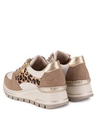 Rieker Sneakersy N8308-64 Beżowy. Kolor: beżowy. Materiał: skóra