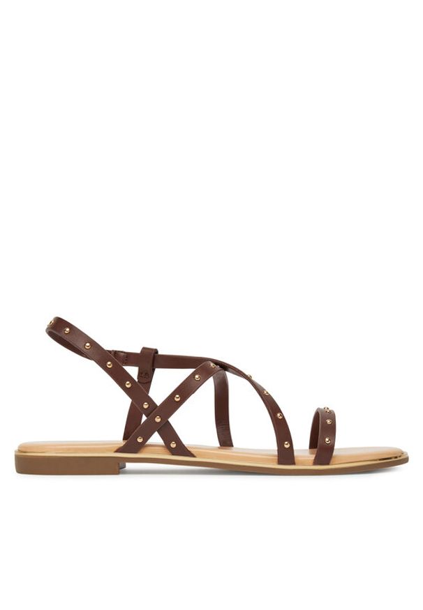ONLY Shoes Sandały Onlmari-4 Pu Studs 15342339 Brązowy. Kolor: brązowy. Materiał: skóra