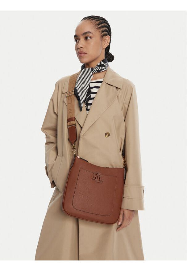 Lauren Ralph Lauren - LAUREN RALPH LAUREN Torebka 431970152002 Brązowy. Kolor: brązowy. Materiał: skórzane