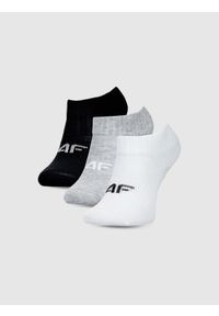 4f - 4F Skarpetki casual za kostkę (3-pack) chłopięce - multikolor 38-40. Kolor: wielokolorowy. Materiał: bawełna, włókno, materiał, poliamid, elastan