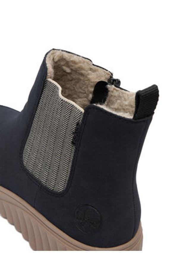 Rieker Botki CEO-N2553-14 Granatowy. Kolor: niebieski. Materiał: materiał, syntetyk