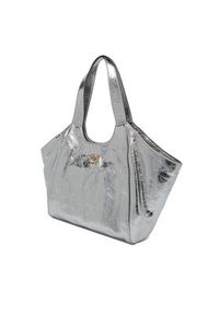 Pinko - PINKO Torebka Tote Mini Bag AI 25-26 PLTT 104645 A2OT Srebrny. Kolor: srebrny. Materiał: skórzane #4