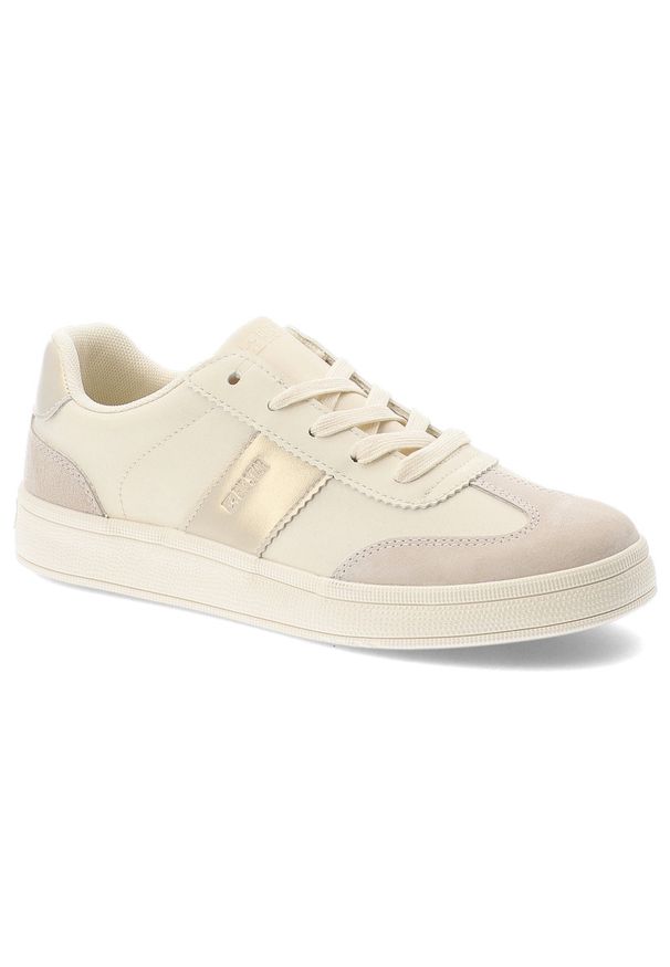 Big-Star - Trampki damskie Big Star, skóra naturalna i zamszowe wstawki sznurowany fason minimalistyczny design lekka podeszwa stonowana kolorystyka, beżowe, TT. Okazja: na co dzień. Zapięcie: sznurówki. Kolor: beżowy. Materiał: zamsz, skóra. Szerokość cholewki: normalna. Sezon: lato. Styl: casual, elegancki, sportowy, klasyczny