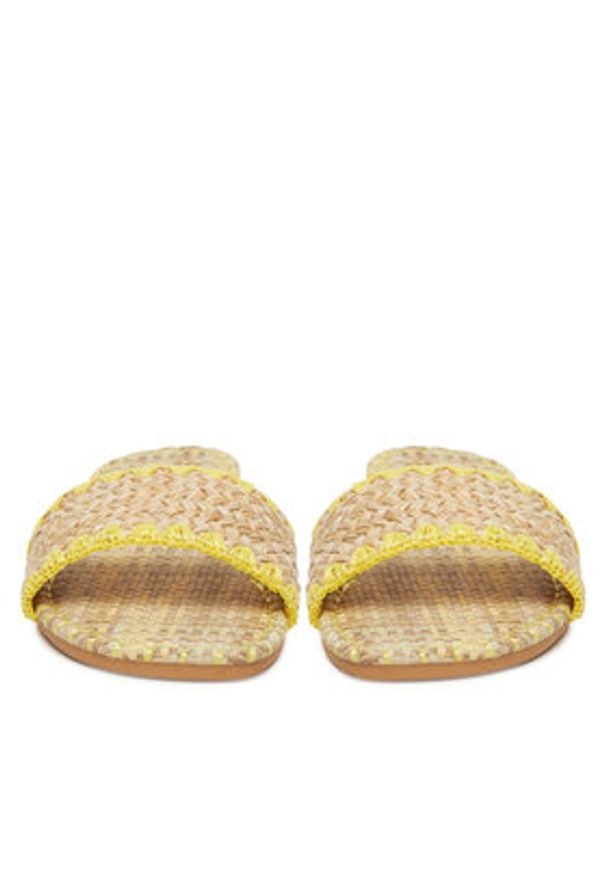 DeeZee Klapki BP6097-5 Beżowy. Kolor: beżowy. Materiał: skóra