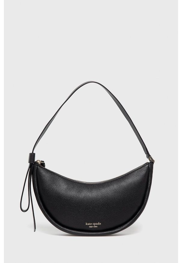 Kate Spade - Torebka skórzana. Kolor: czarny. Materiał: skórzane. Rodzaj torebki: na ramię