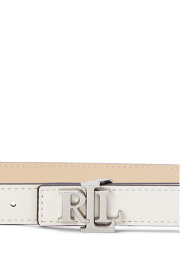 Lauren Ralph Lauren - LAUREN RALPH LAUREN Pasek Damski 412883715009 Écru. Materiał: skóra