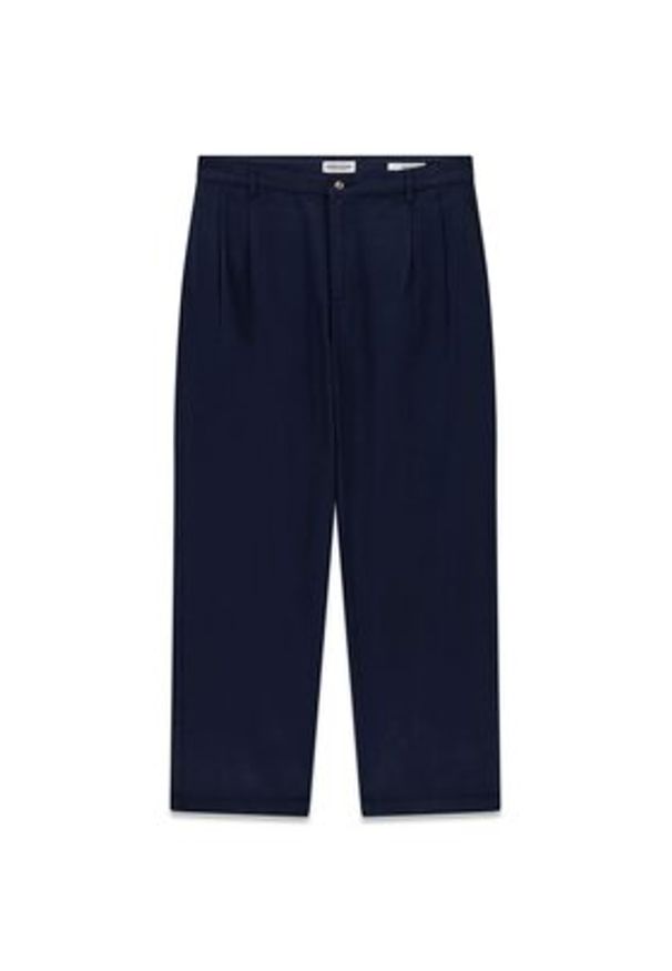 Guess Jeans Spodnie materiałowe 180376 Niebieski Regular Fit. Kolor: niebieski. Materiał: materiał