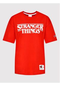 Champion T-Shirt Unisex STRANGER THINGS 217791 Czerwony Custom Fit. Kolor: czerwony. Materiał: bawełna