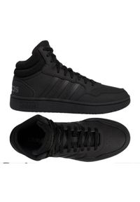 Adidas - Buty adidas Hoops 3.0 Mid Wtr M GW6421 czarne. Okazja: na co dzień. Kolor: czarny. Materiał: guma, materiał. Szerokość cholewki: normalna #2