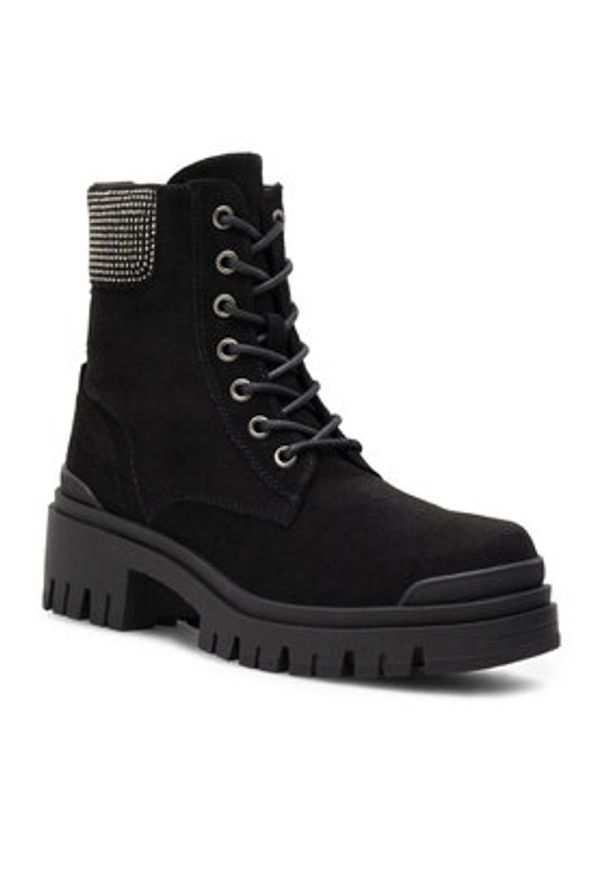 DeeZee Botki PIA H25331-1 Czarny. Kolor: czarny. Materiał: materiał