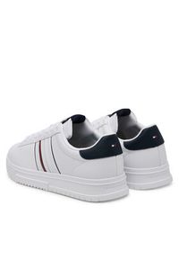 TOMMY HILFIGER - Tommy Hilfiger Sneakersy Modern Cupsole Stripes Lth FM0FM05406 Biały. Kolor: biały. Materiał: skóra #6